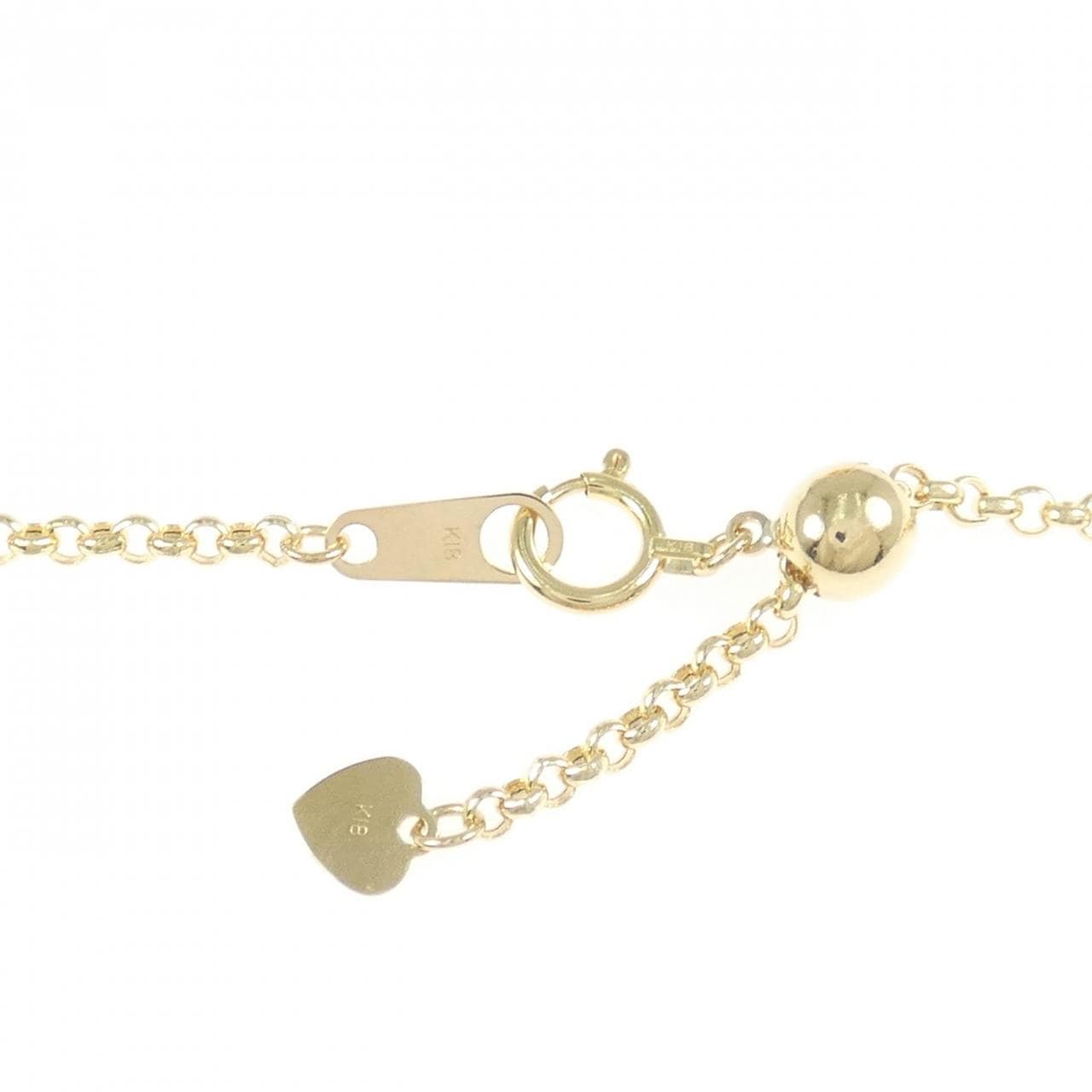 K18YG ホース ダイヤモンド ネックレス 0.08CT