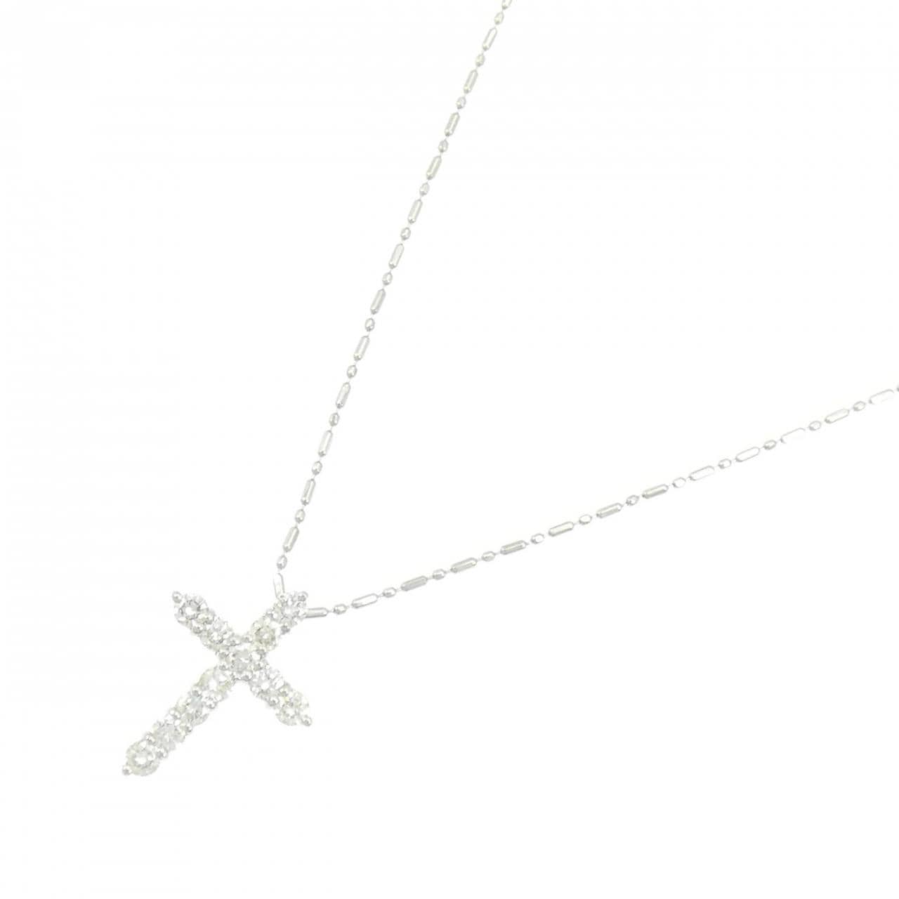 PT900/PT850 クロス ダイヤモンド ネックレス 0.56CT