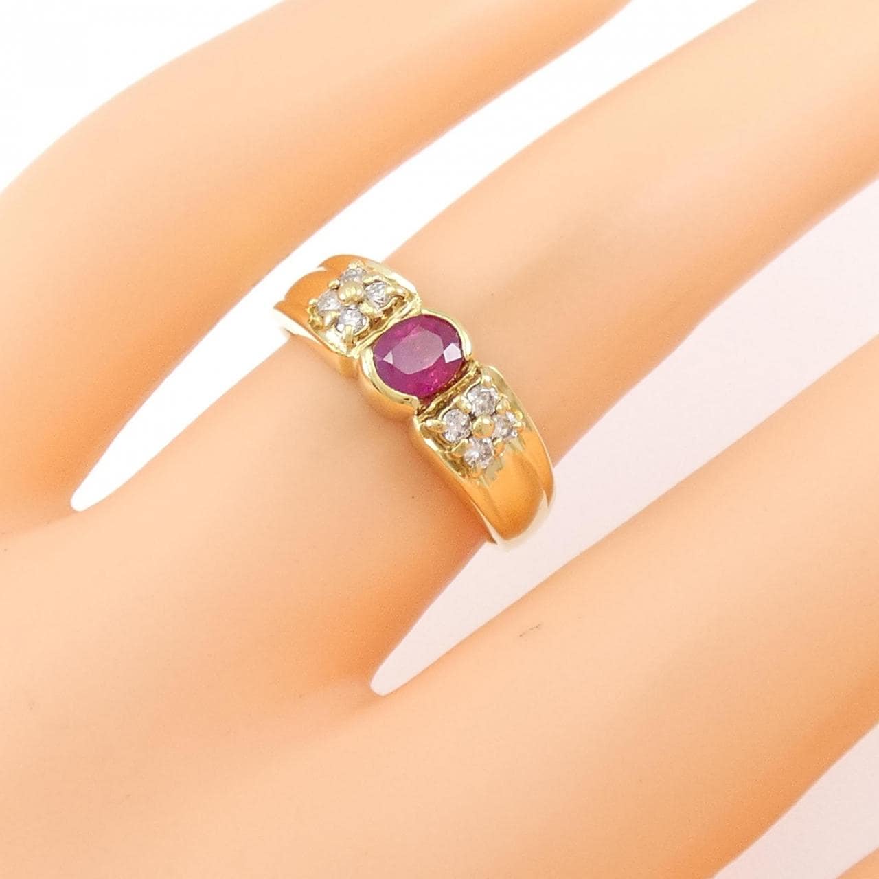 K18YG ruby ring 0.50CT