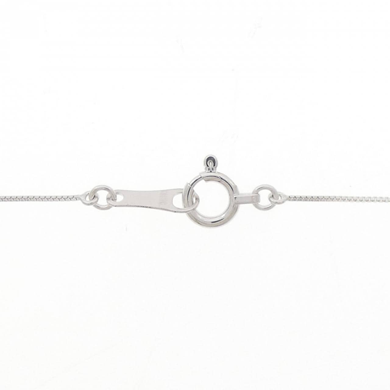 K18WG フラワー ダイヤモンド ネックレス 1.00CT