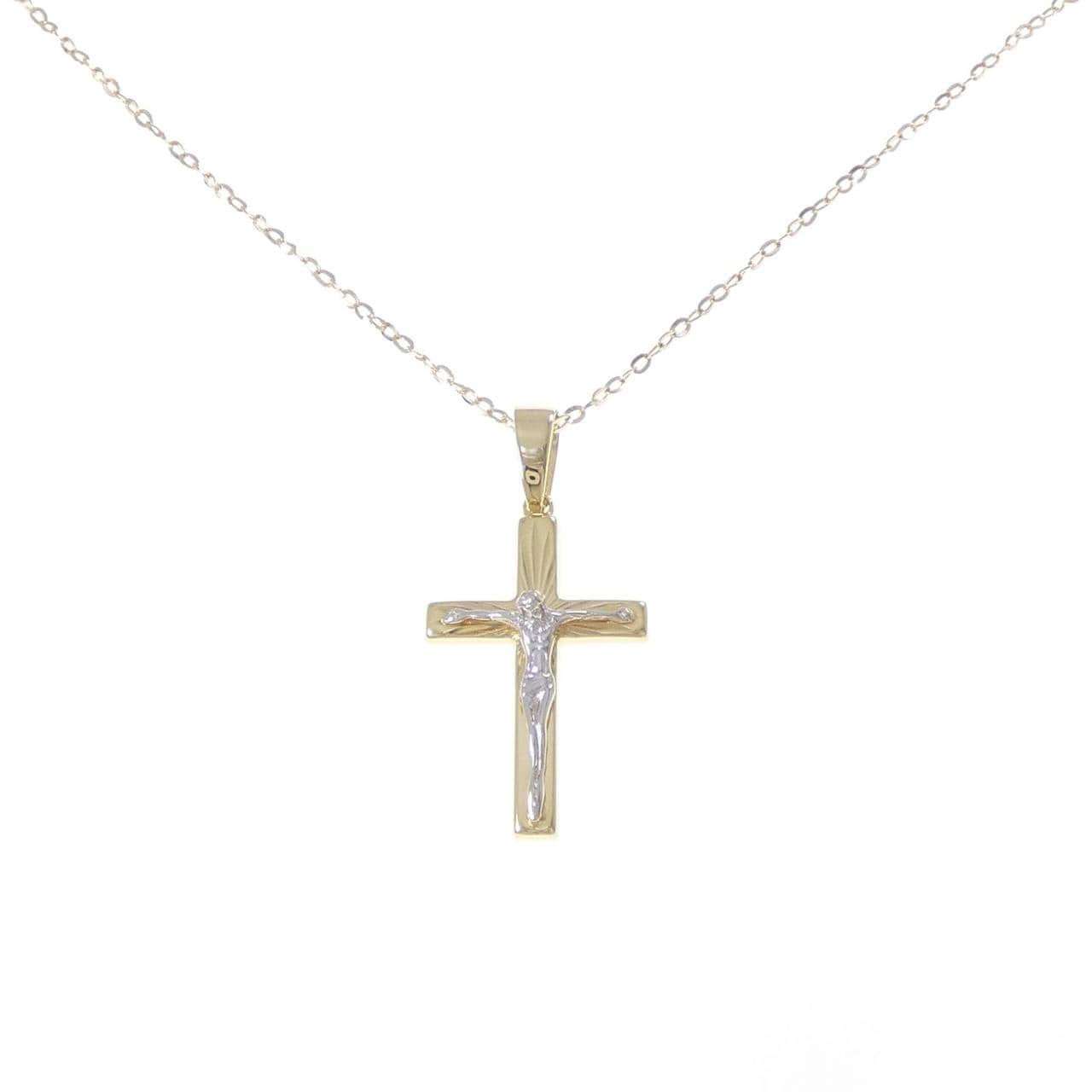 K18YG/K18WG クロス ネックレス