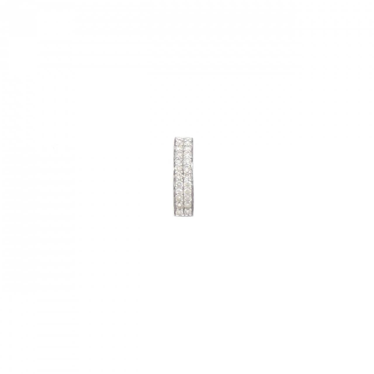 K18WG ダイヤモンド ピアス 片耳