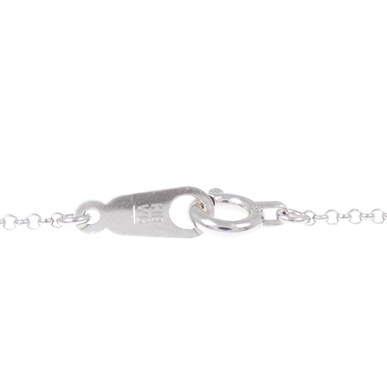 K18WG ハート ガーネット ネックレス 0.87CT