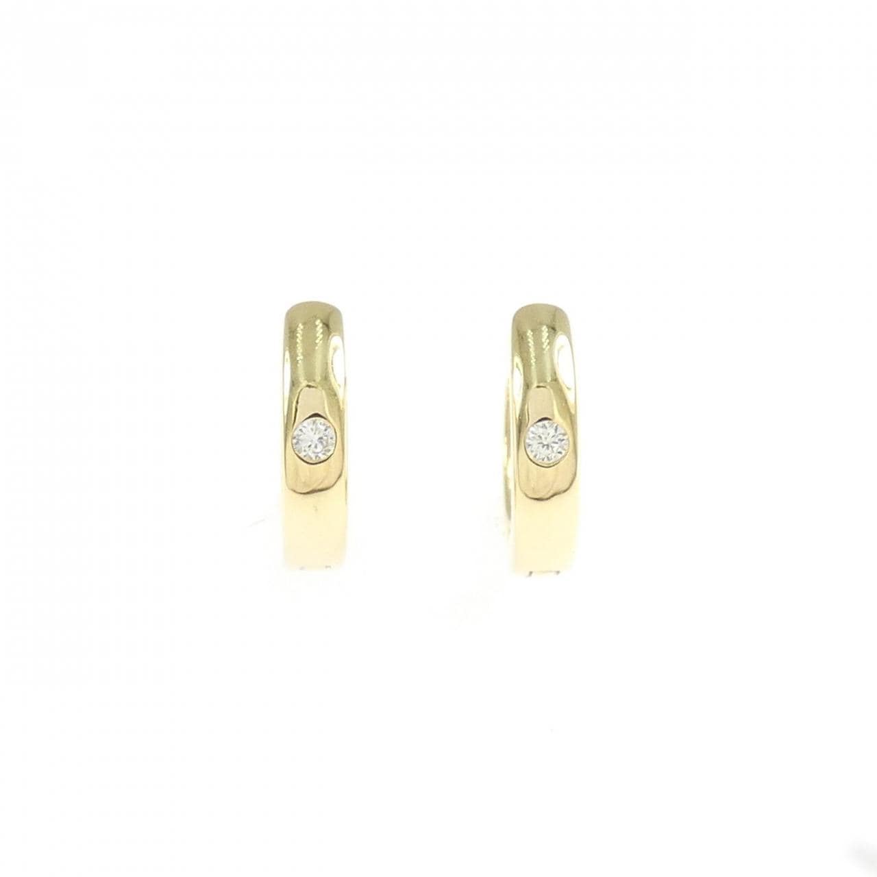 K18YG ダイヤモンド フープ ピアス 0.02CT