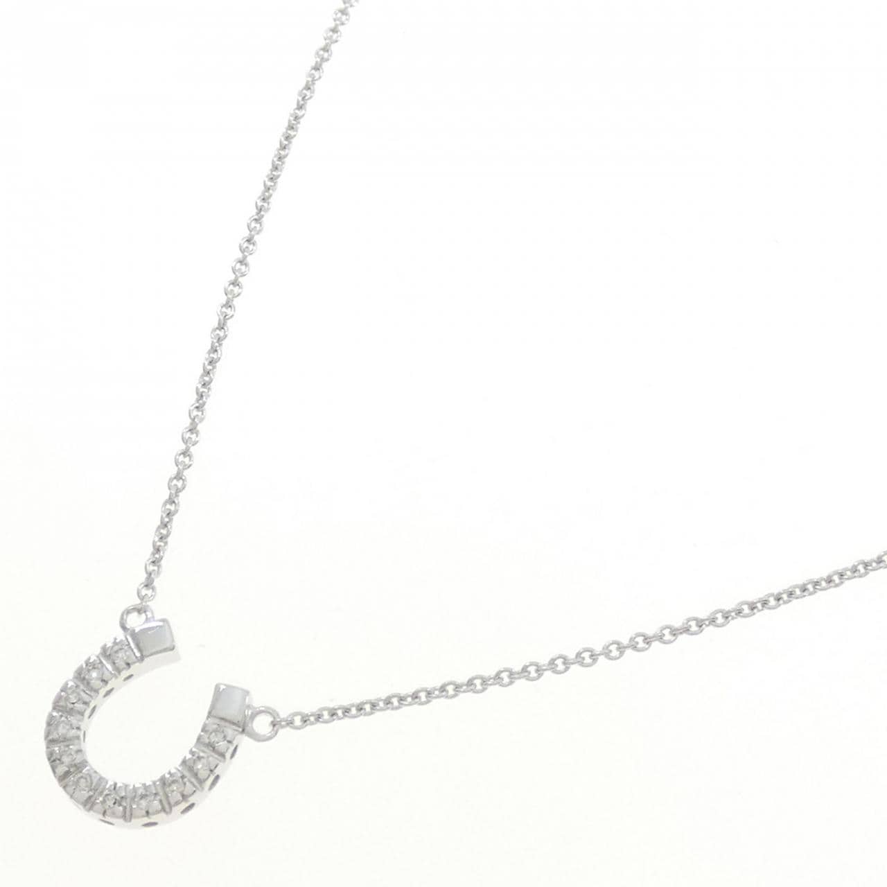 750WG Horseshoe Diamond Necklace