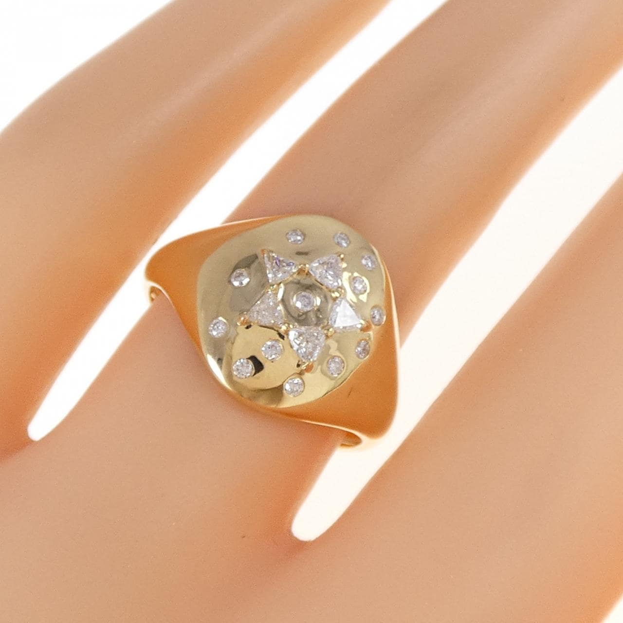 K18YG ダイヤモンド リング 0.24CT