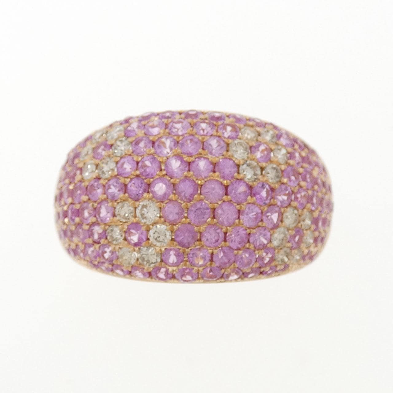 K18PG フラワー サファイヤ リング 2.65CT