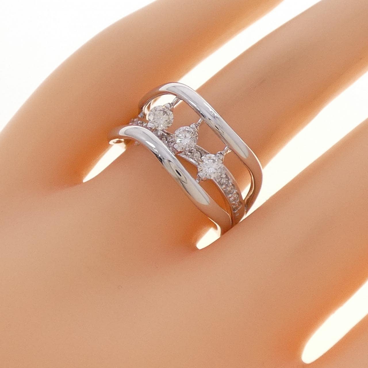 K18WG ダイヤモンド リング 0.52CT