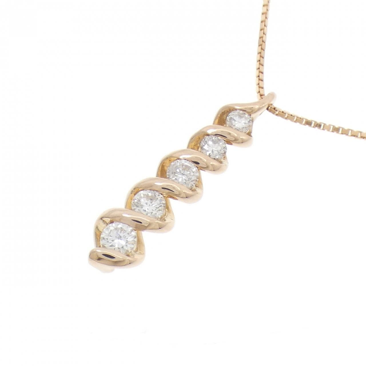 K18PG ダイヤモンド ネックレス 0.30CT