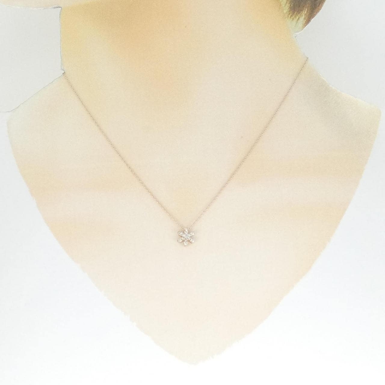 K18PG ダイヤモンド ネックレス 0.14CT