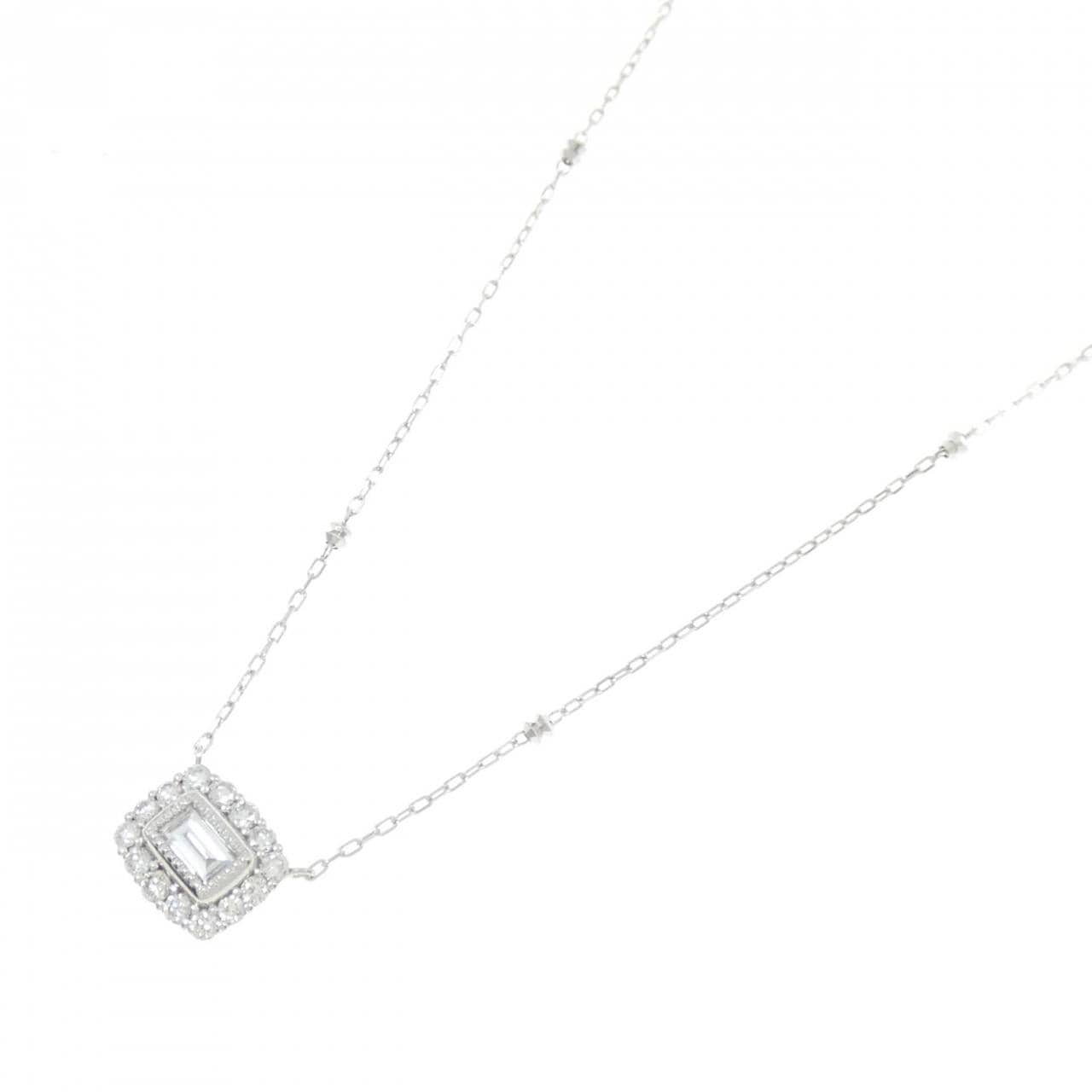 K18WG ダイヤモンド ネックレス 0.10CT
