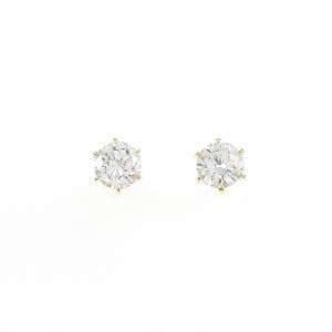 【リメイク】K18YG/ST ダイヤモンド ピアス 0.305CT 0.306CT E-F VS1 EXT-VG