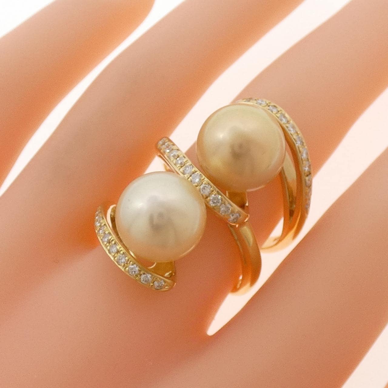 K18YG 白蝶パール リング