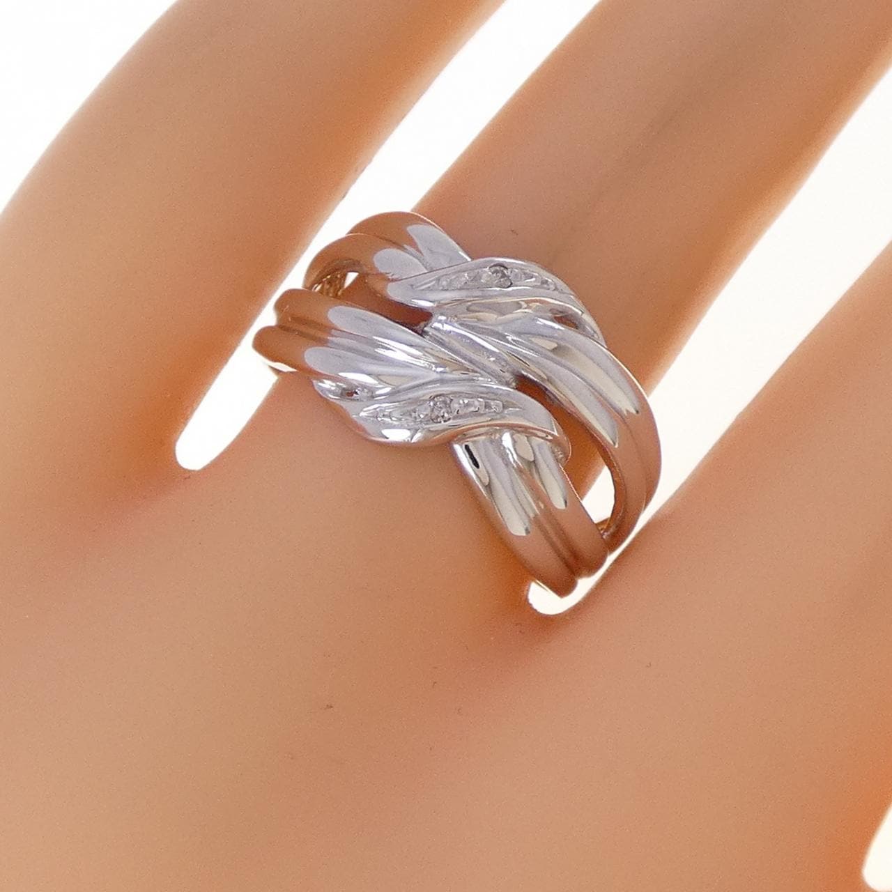 K10WG ダイヤモンド リング 0.01CT