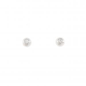 K18WG ダイヤモンド ピアス 0.04CT