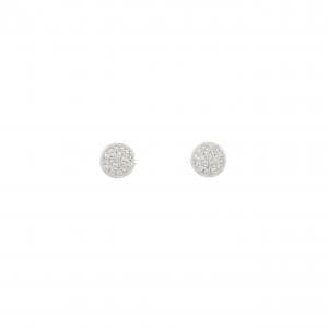 14KWG パヴェ ダイヤモンド ピアス 0.16CT