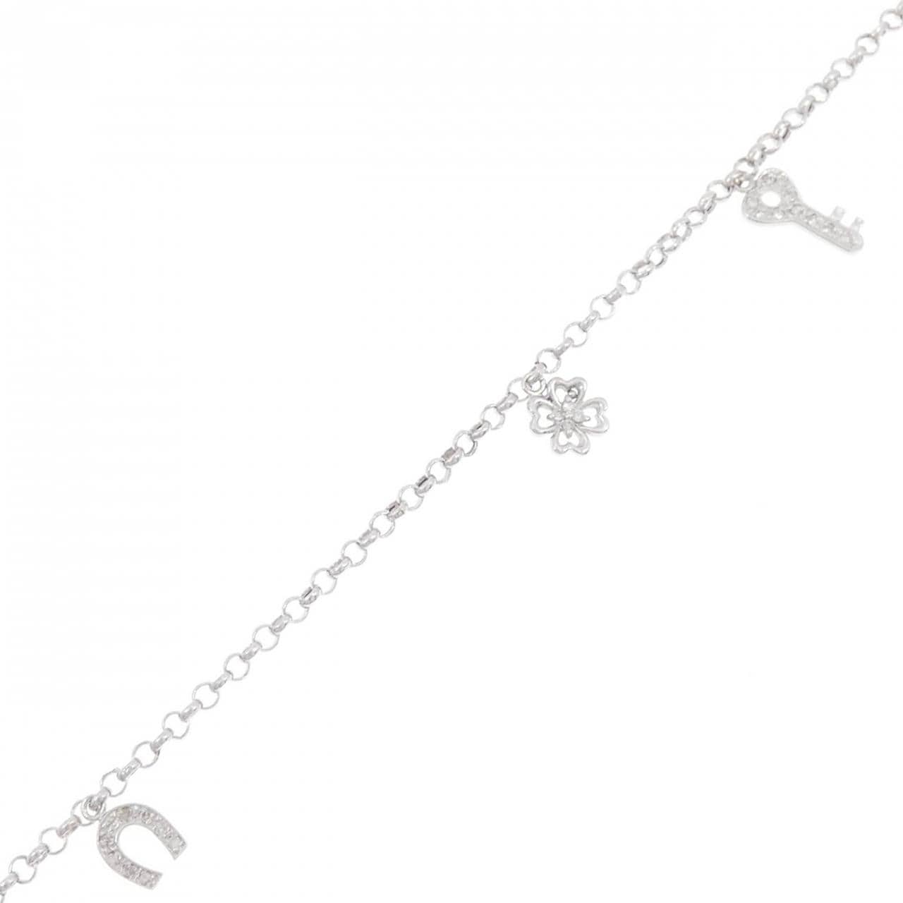 K18WG ダイヤモンド ブレスレット 0.23CT