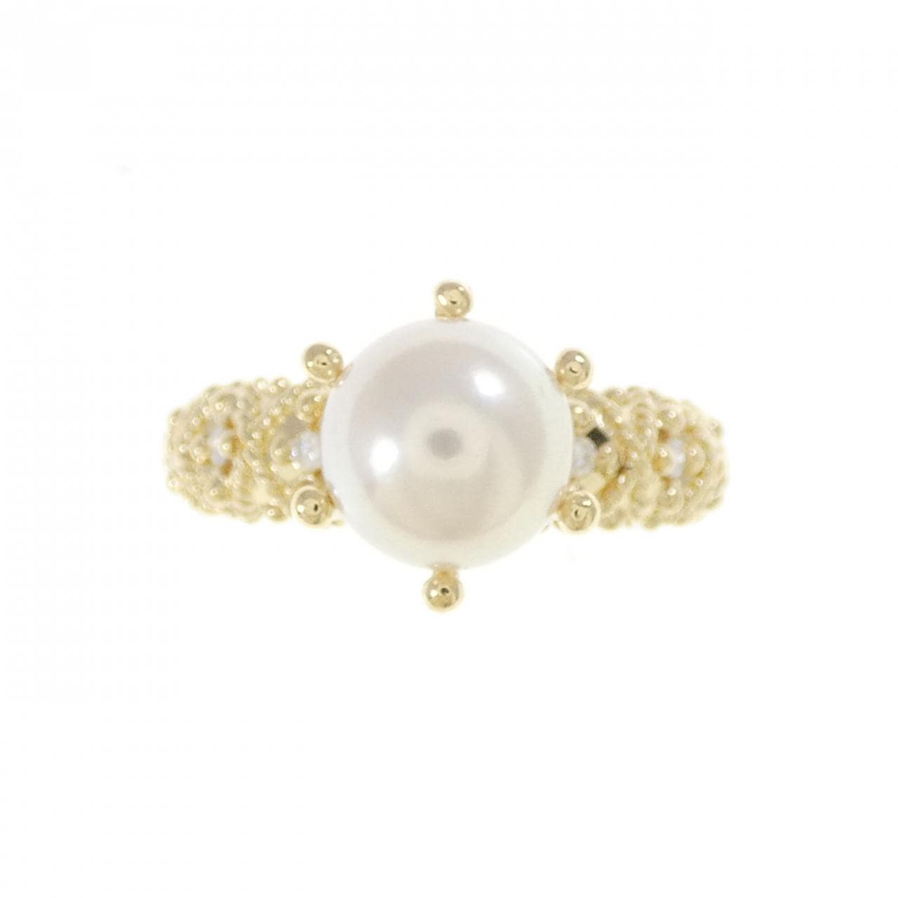 750YG アコヤパール リング 7.4mm