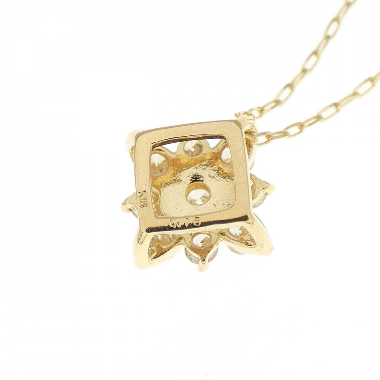 [BRAND NEW] K18YG Diamond necklace 0.16CT