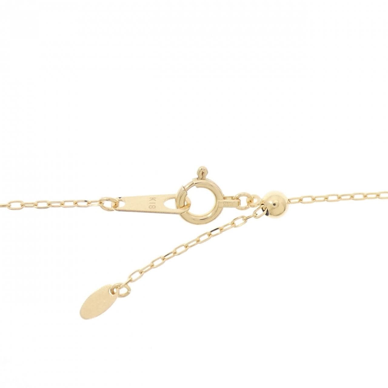 K18YG スリーストーン ダイヤモンド ネックレス 0.30CT