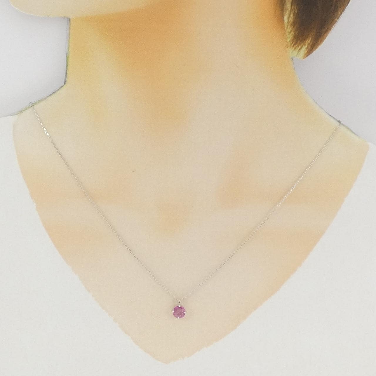 K18WG サファイヤ ネックレス 0.77CT
