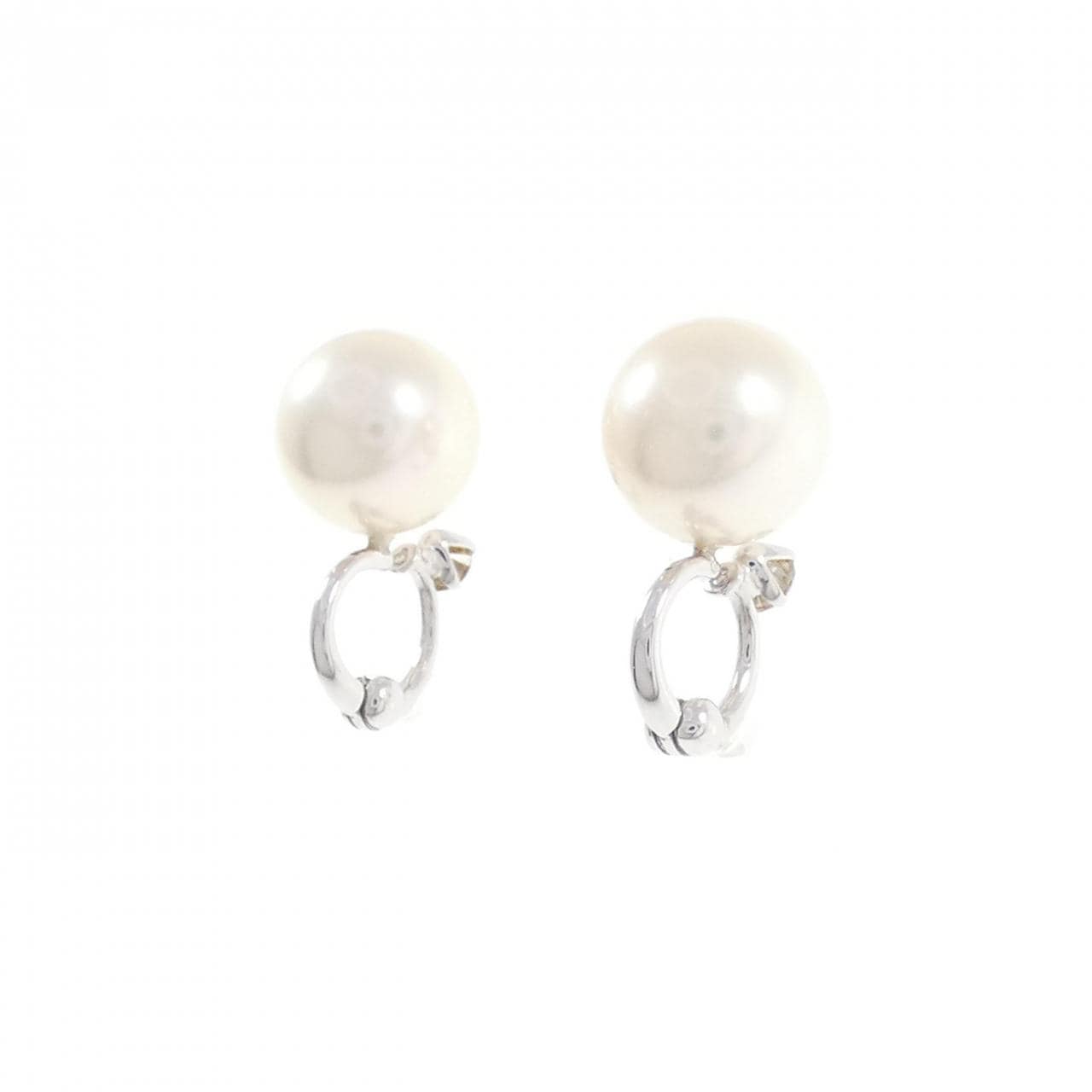 K18WG Akoya pearl earrings 8.5mm