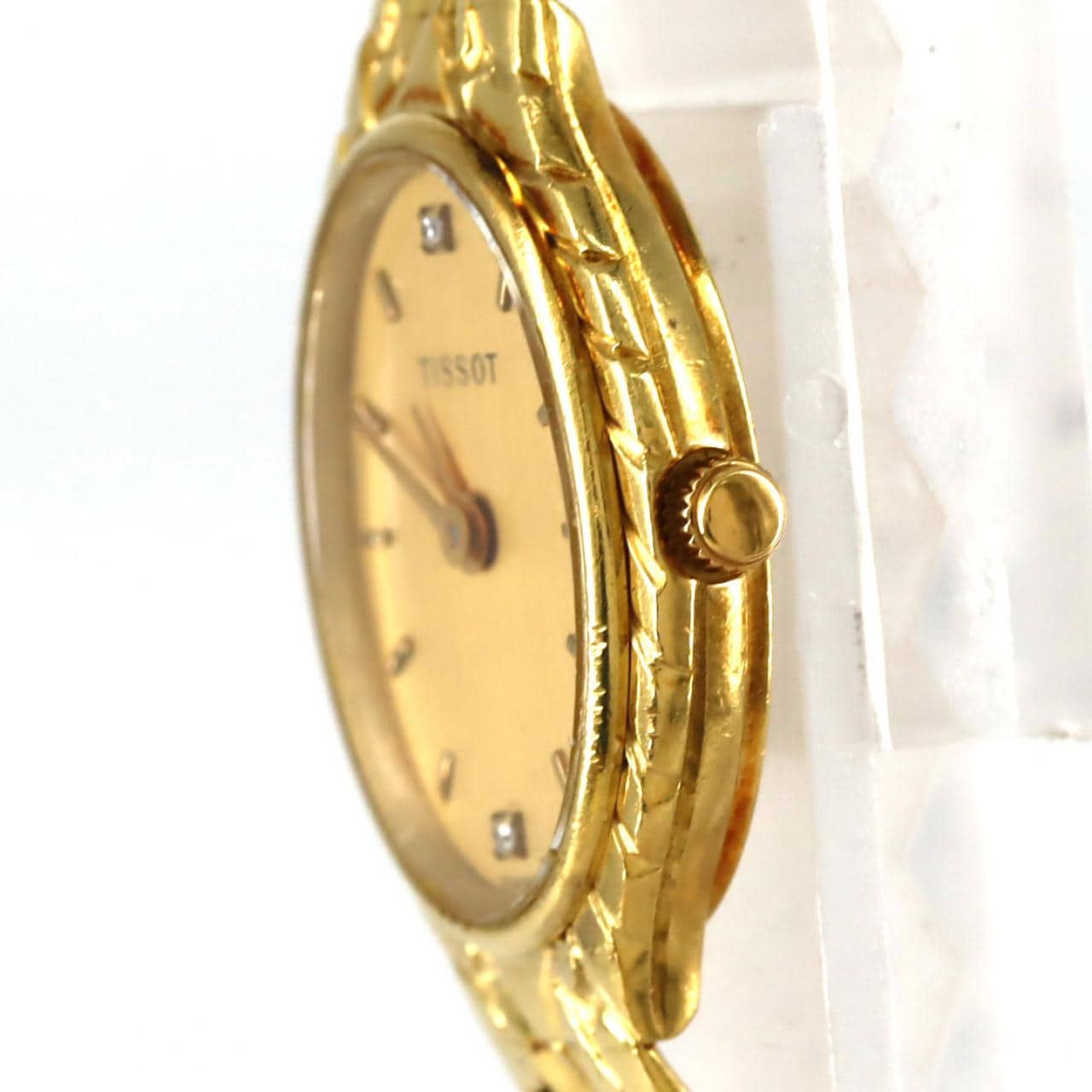 天梭橢圓形錶殼 YG 2P YG石英