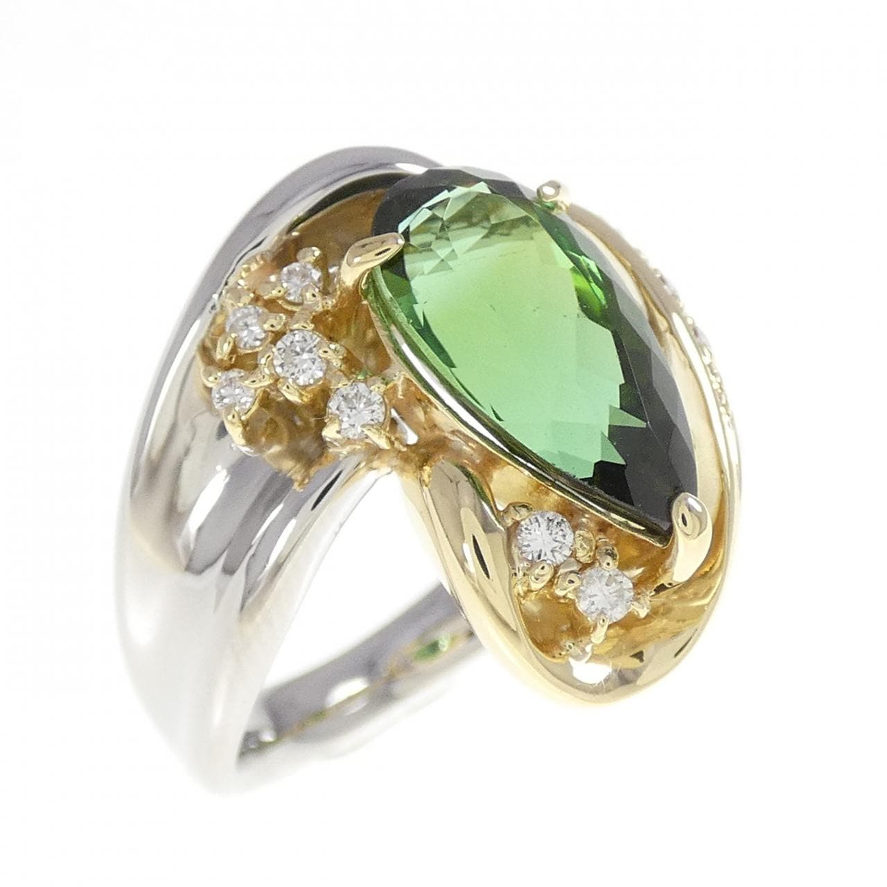 PT900/K18YG Tourmaline Ring 3.24CT