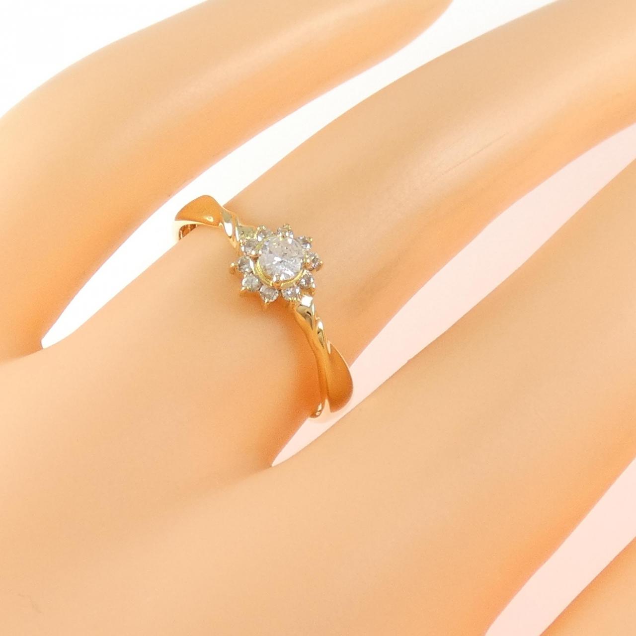 K18YG ダイヤモンド リング 0.19CT
