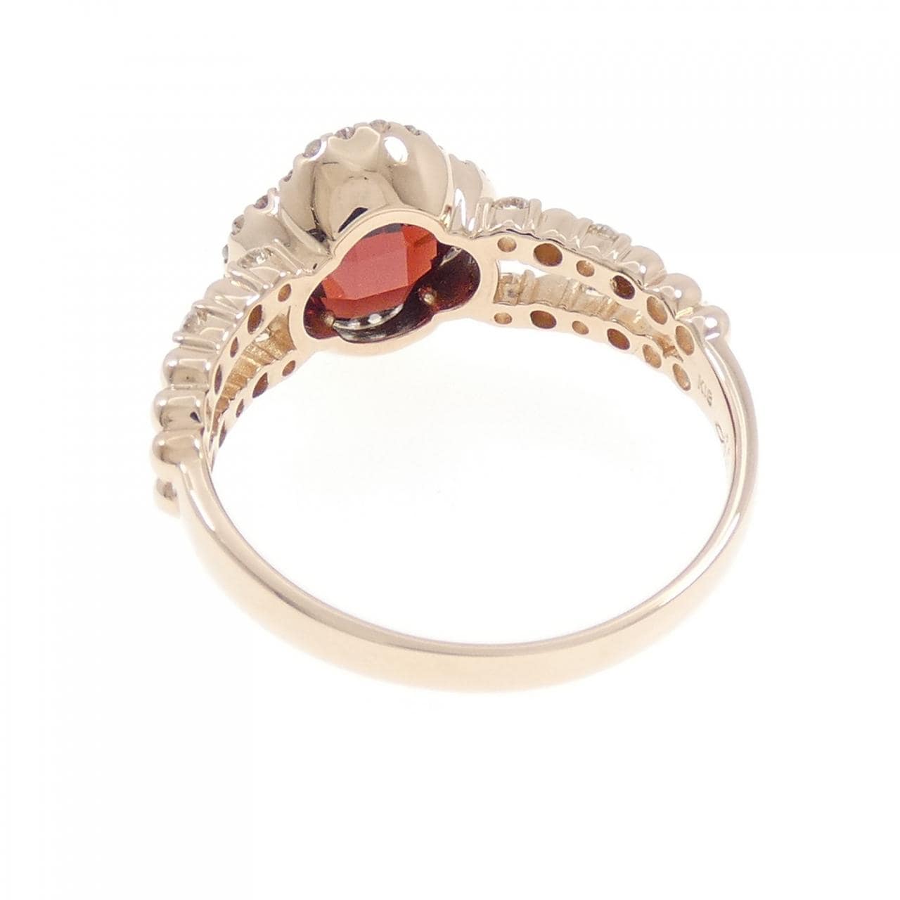 K18PG ガーネット リング 2.02CT