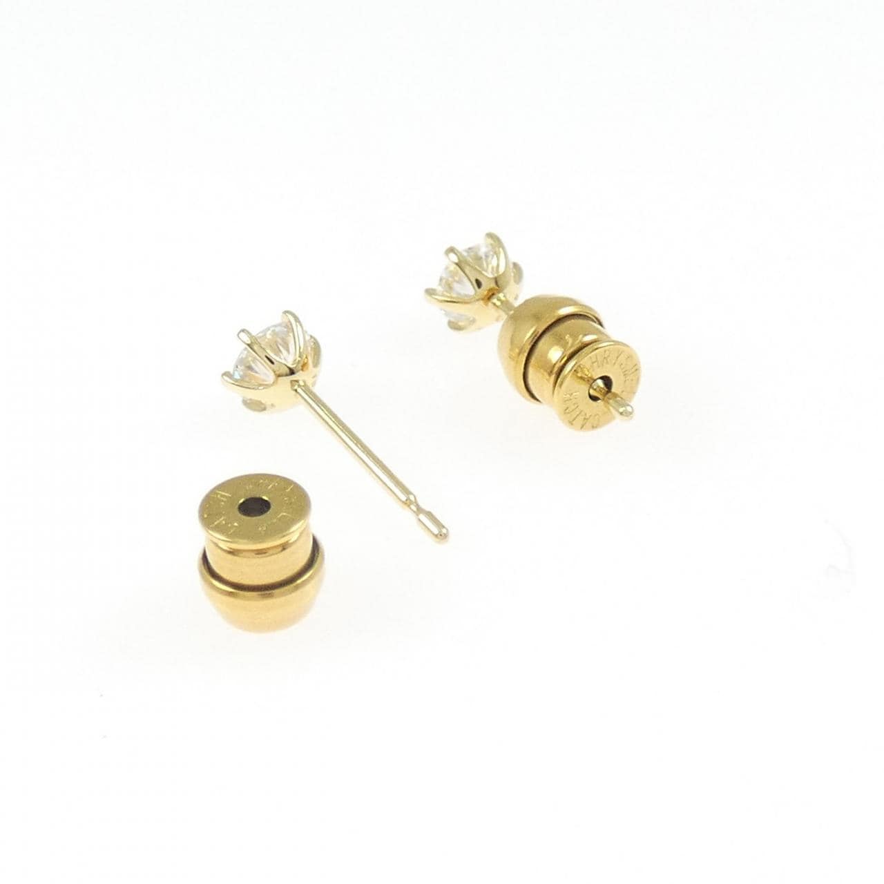【リメイク】K18YG/ST ダイヤモンド ピアス 0.212CT 0.221CT F VS1 VG-GOOD