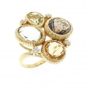 K18YG クオーツ リング