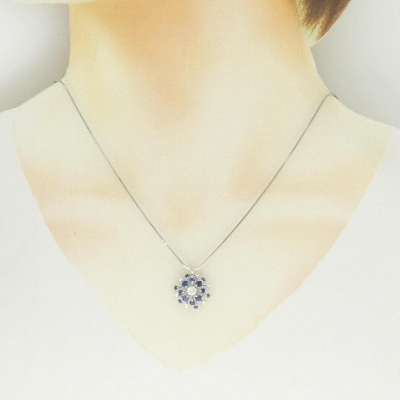 PT900/PT850 サファイヤ ネックレス 0.91CT