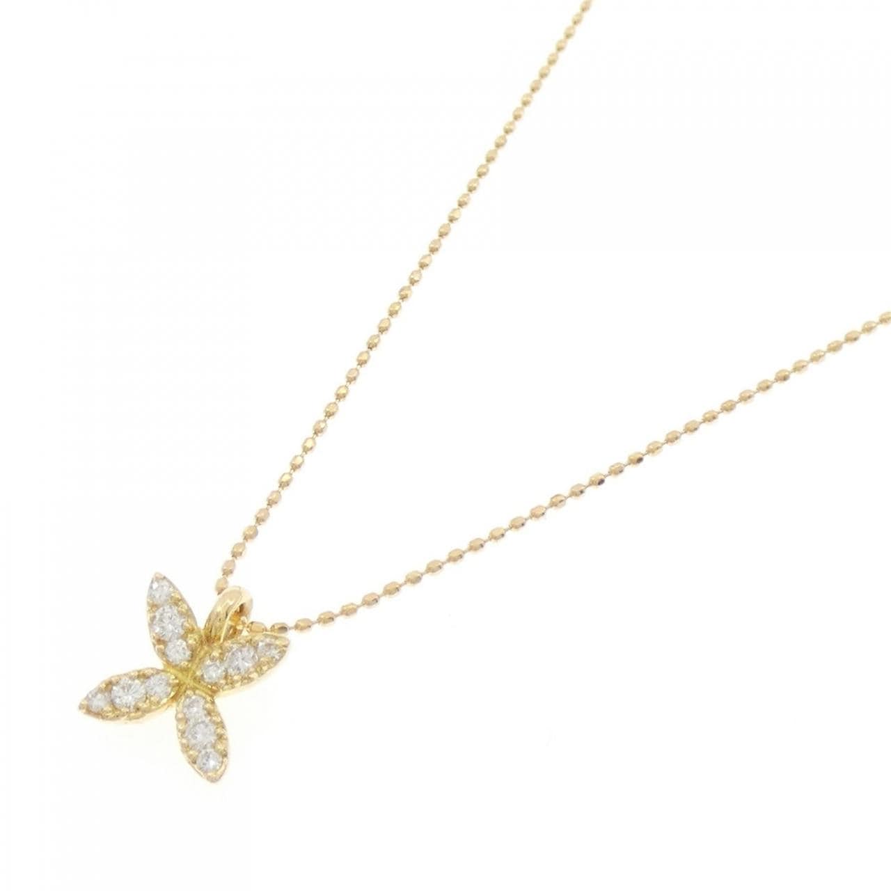 K18YG ダイヤモンド ネックレス 0.13CT