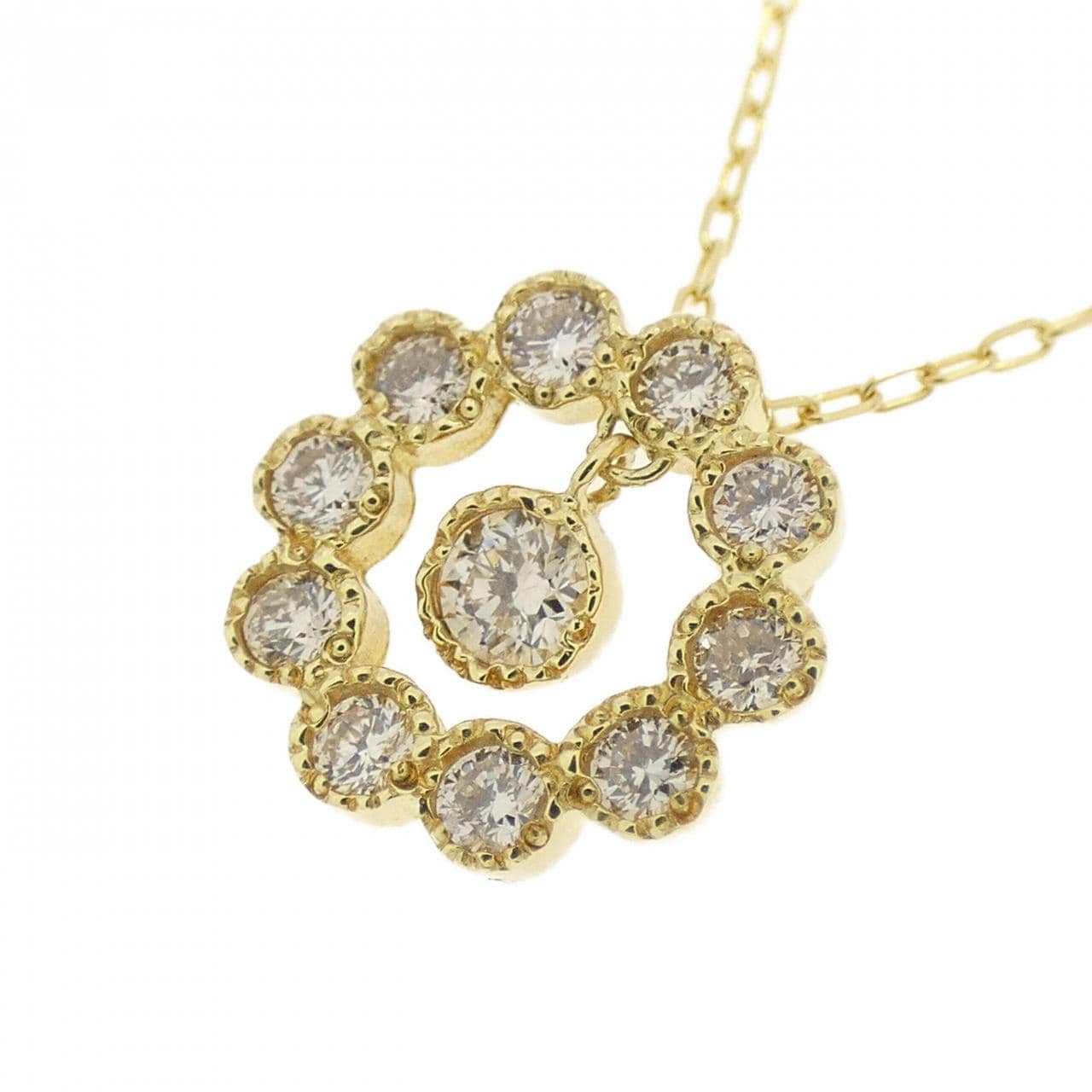 K18YG ダイヤモンド ネックレス 0.28CT