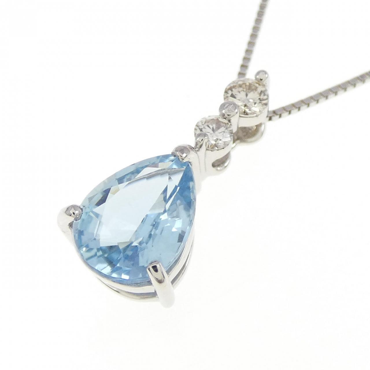 【リメイク】PT アクアマリン ネックレス 1.13CT