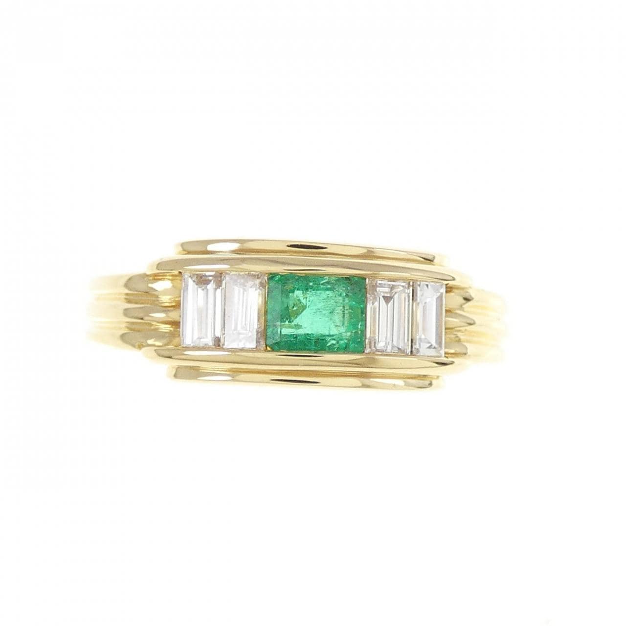 K18YG エメラルド リング 0.34CT