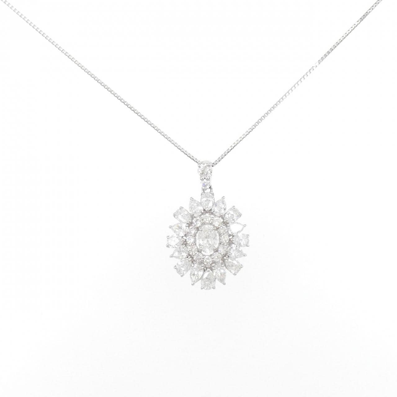 【新品】PT900/PT850 ダイヤモンド ネックレス 1.00CT