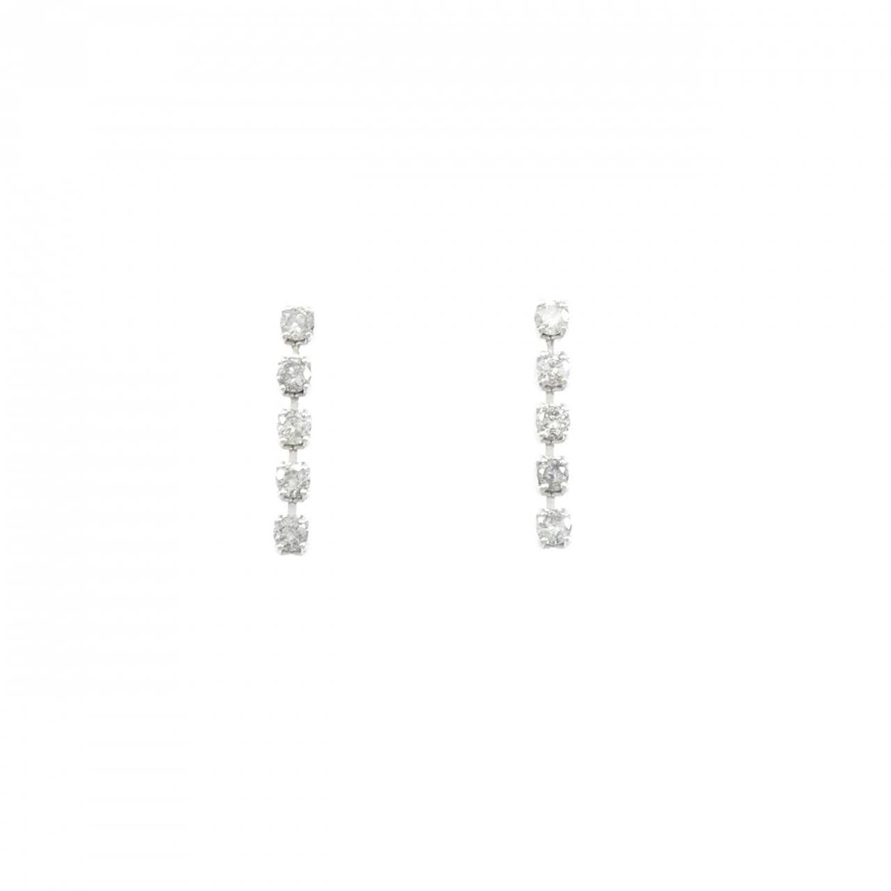 K18WG ダイヤモンド ピアス 0.30CT