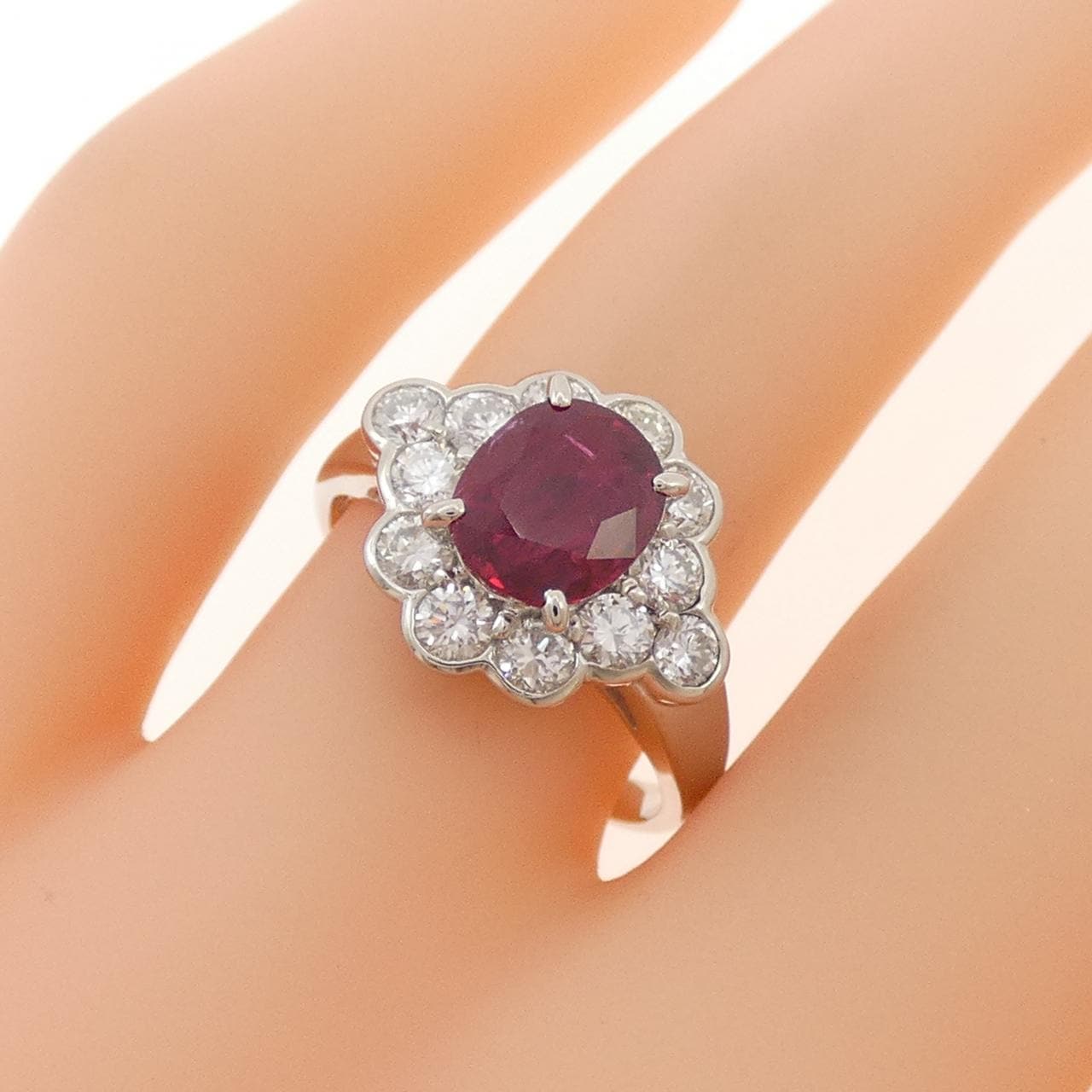 PT900 ルビー リング 1.64CT