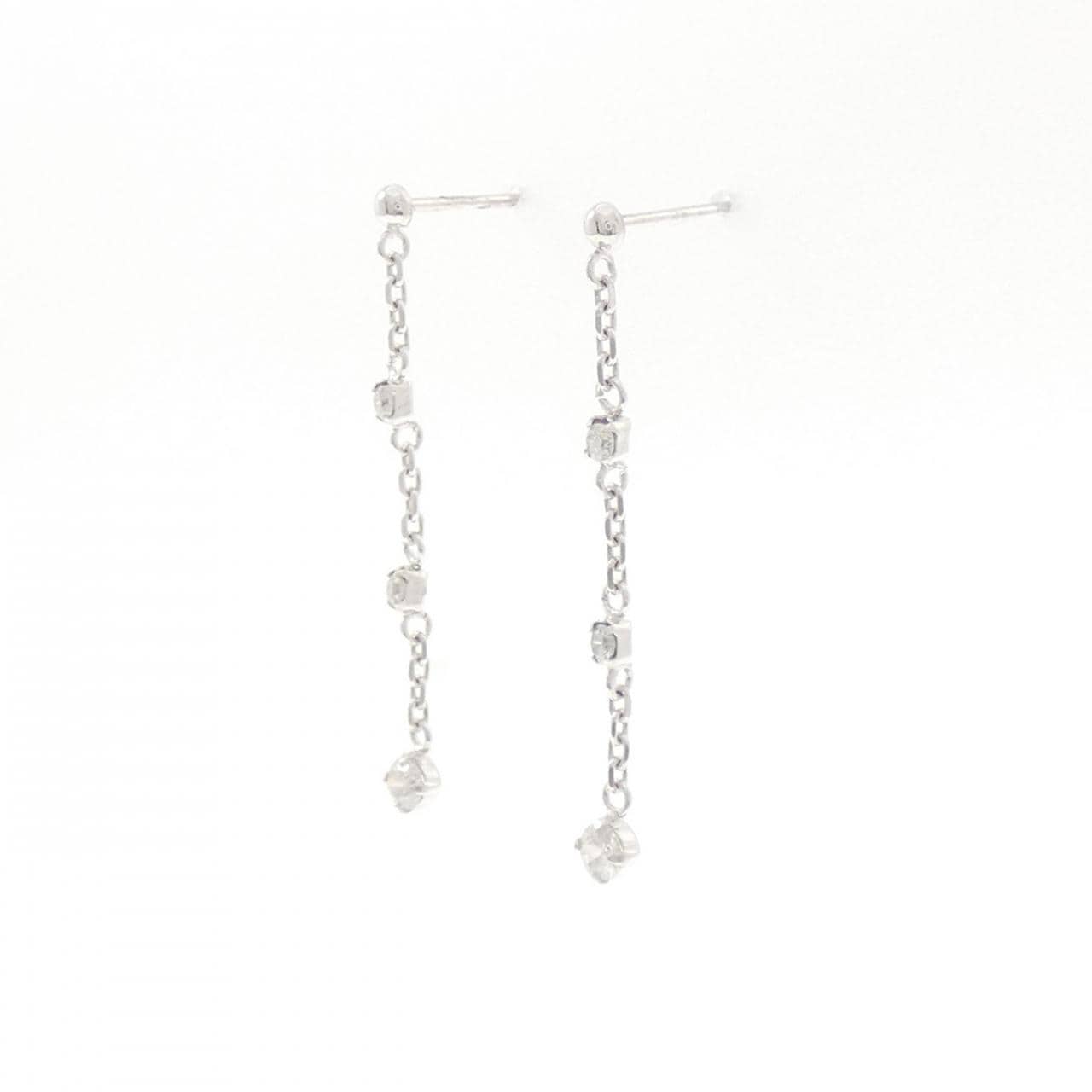 K18WG ダイヤモンド ピアス 0.22CT