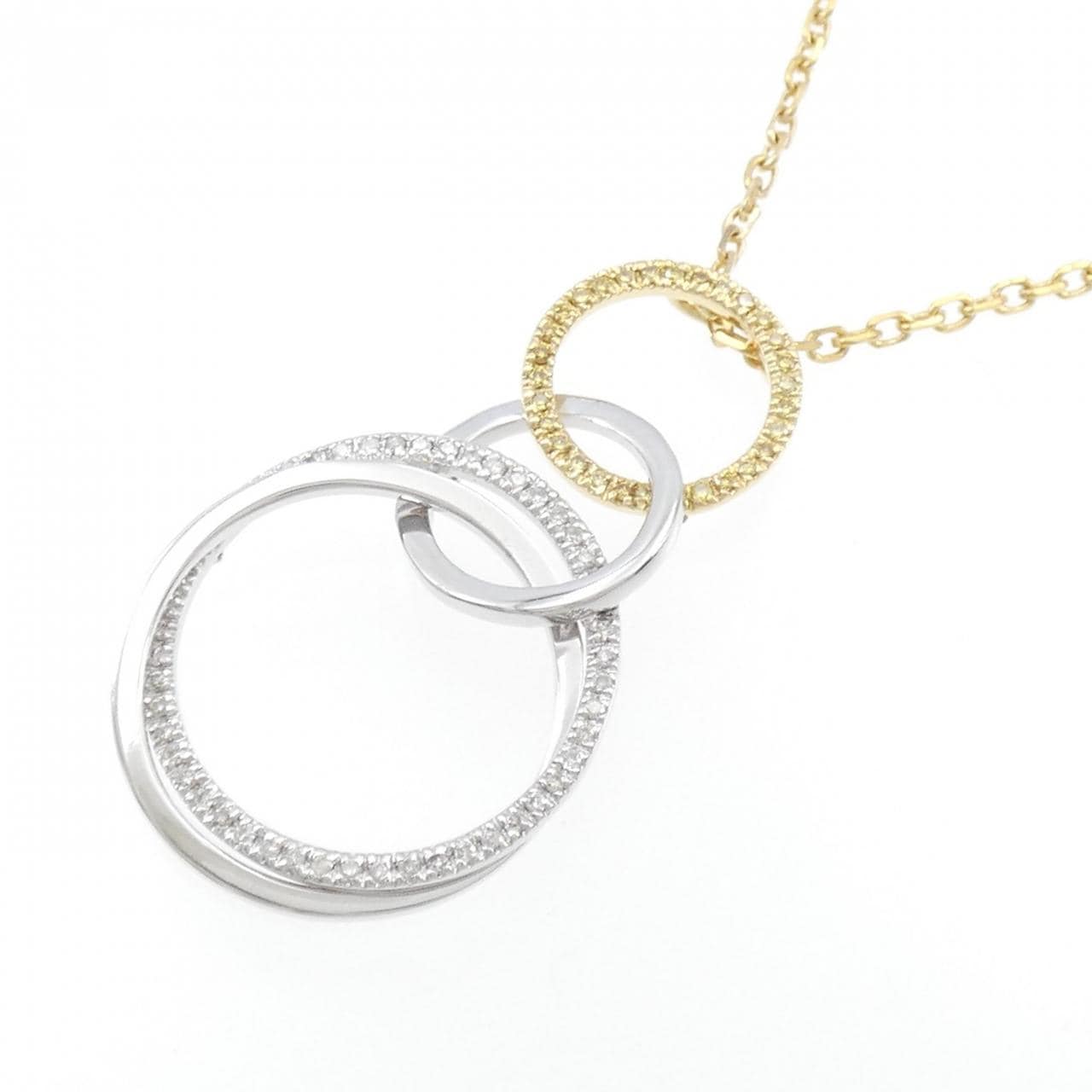 K18YG/K18WG Diamond Necklace 0.32CT