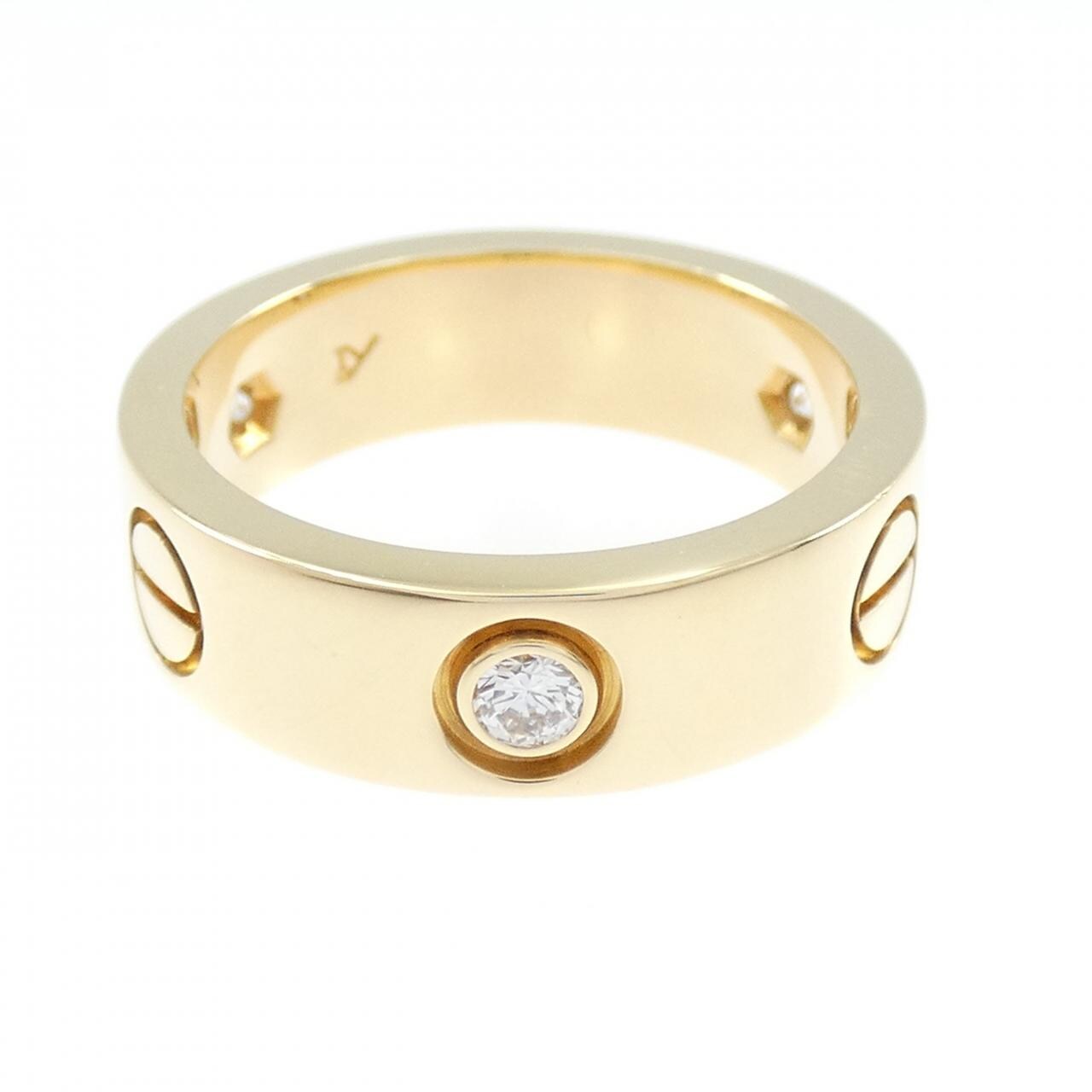 カルティエ ラブ ハーフダイヤ リング