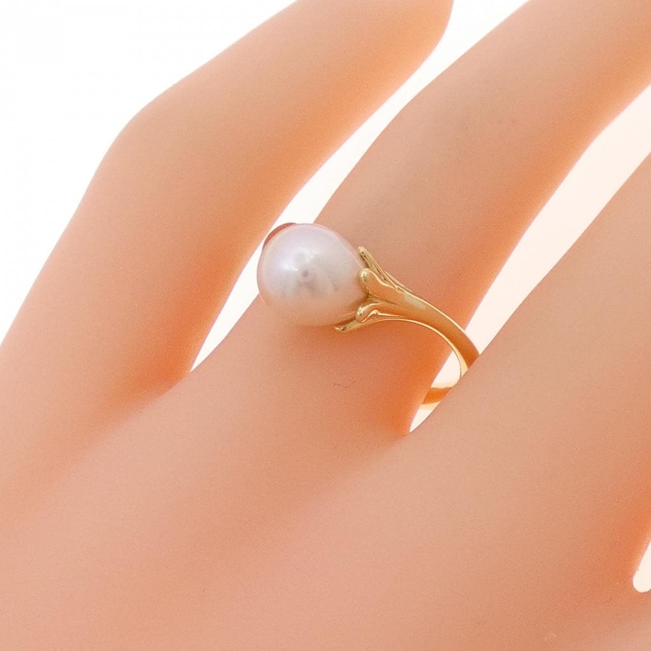 K18YG 淡水パール リング