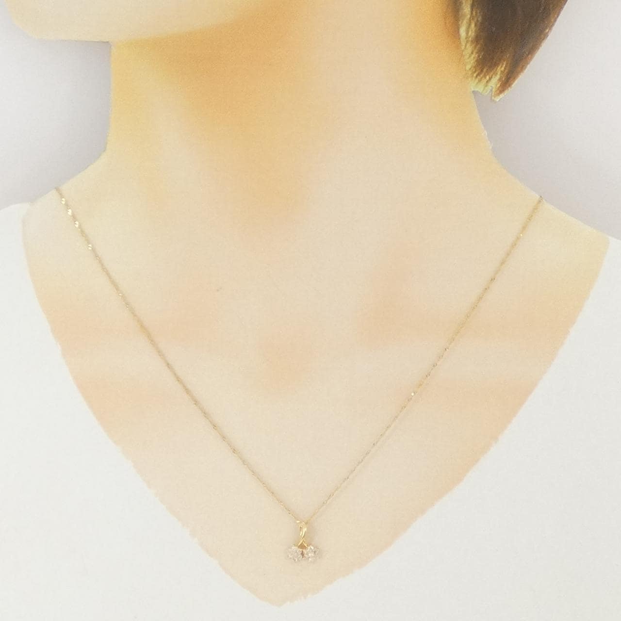 K18YG ダイヤモンド ネックレス 0.20CT