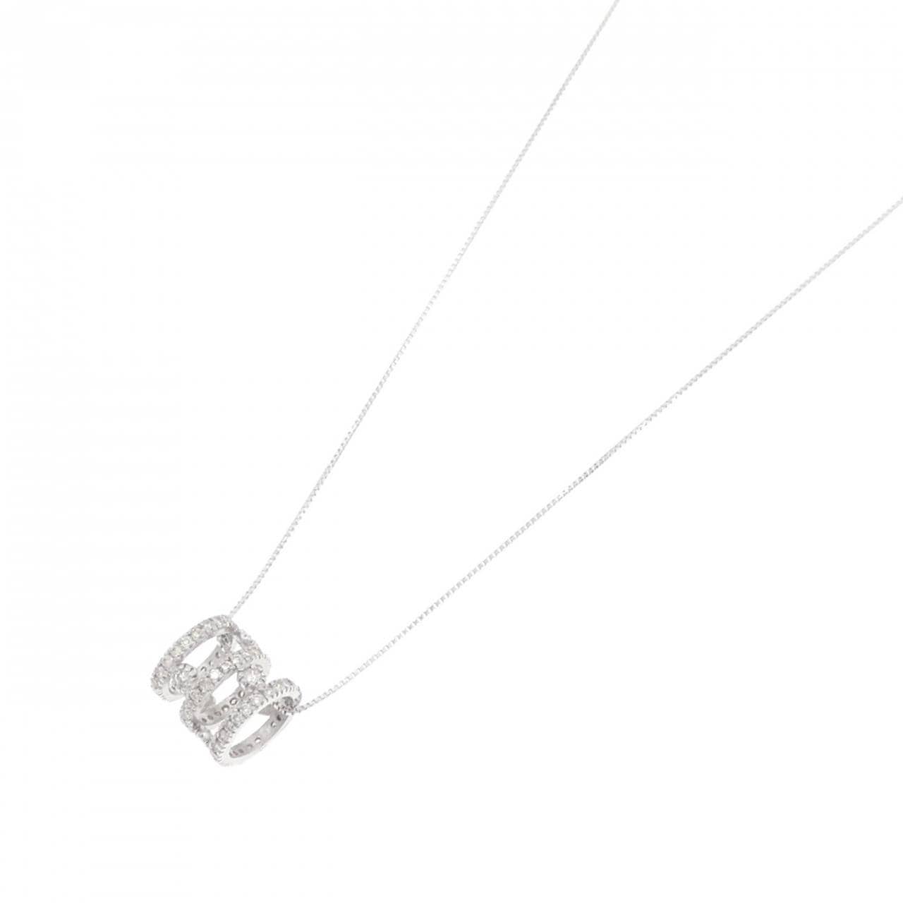 K18WG ダイヤモンド ネックレス 0.5CT