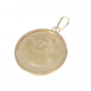 K18YG(枠) コイン ペンダント