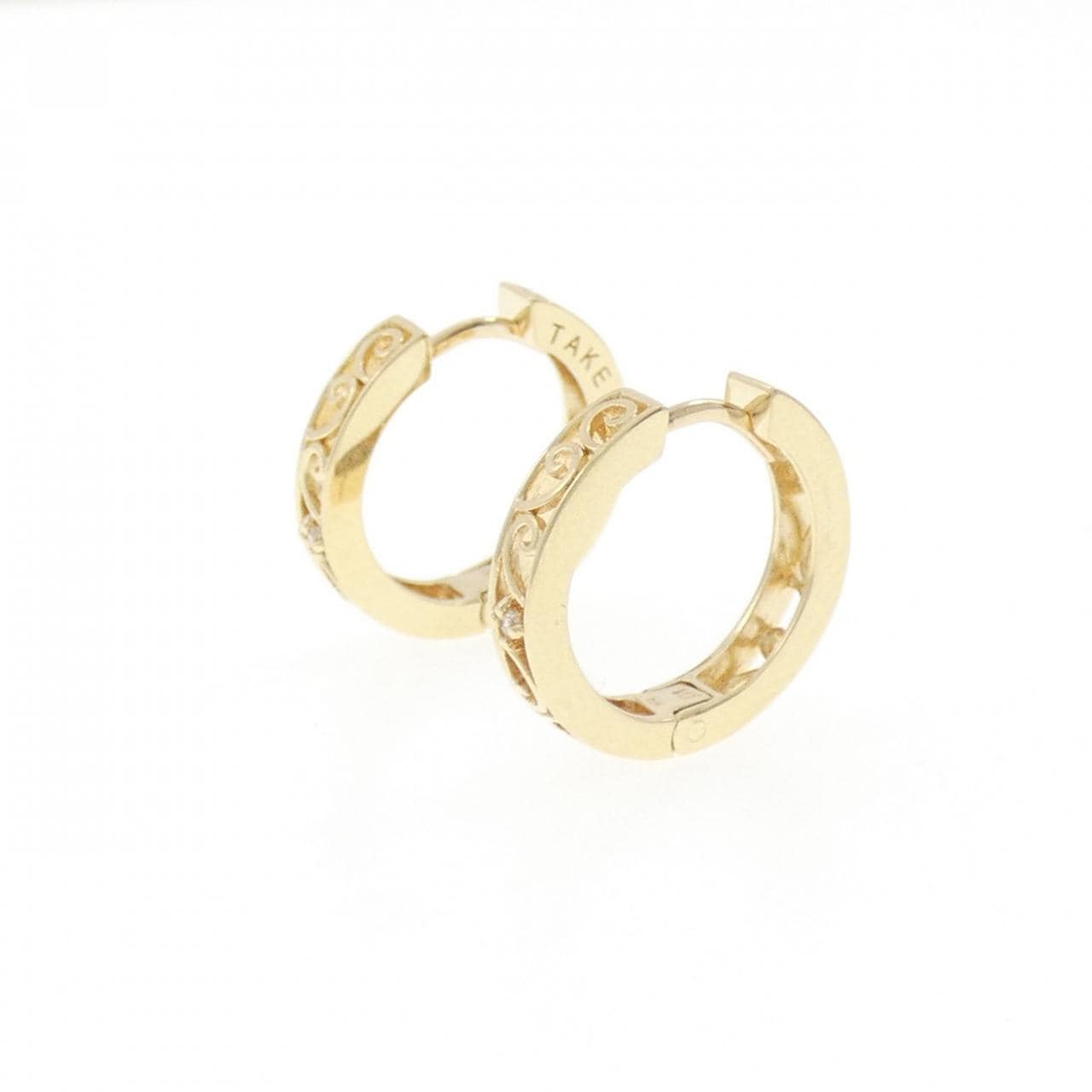 K14YG ダイヤモンド ピアス 0.02CT