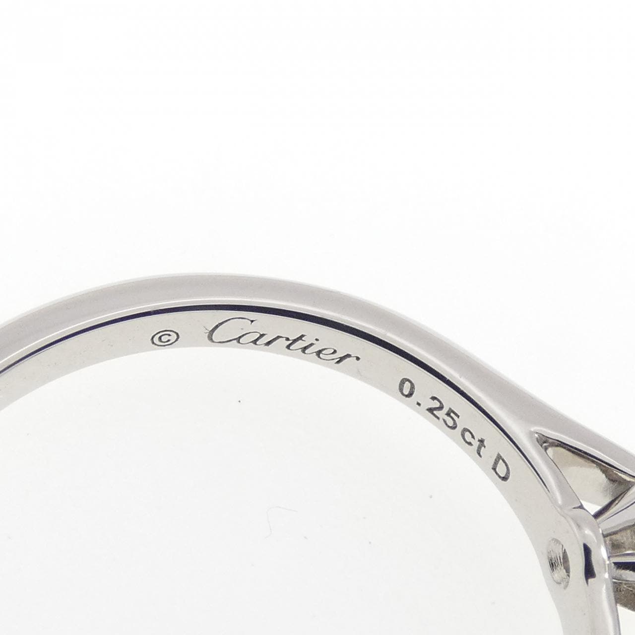 カルティエ 1895 ソリテール リング 0.25CT D VVS2 3EXT