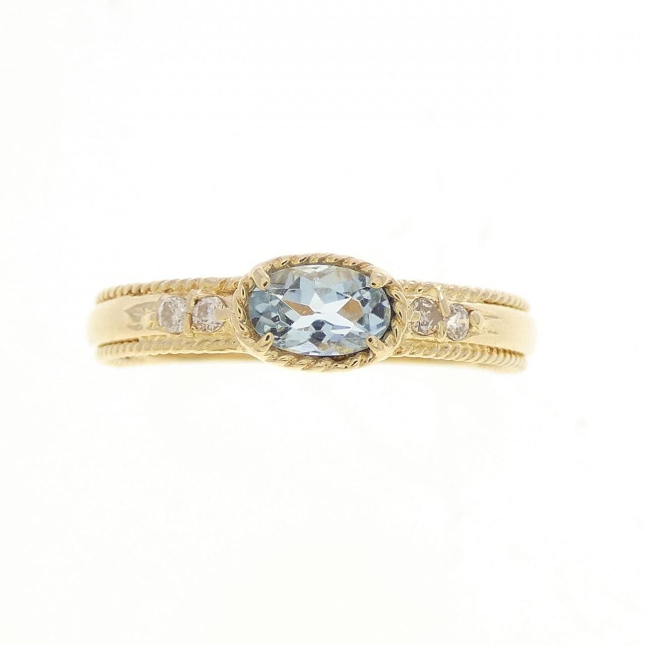 K18YG アクアマリン リング